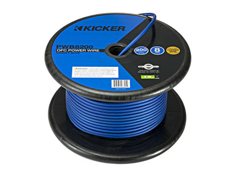 Kicker 46PWB8200 Blue 8 AWG Hyper-Flex OFC power wire 200 ft
