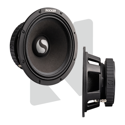 KICKER 53STR8MR4 Street Series STR 8-Inch Round Midrange 4Ω