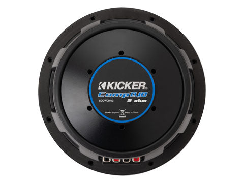 Kicker CompQ 10-inch subwoofer back view
