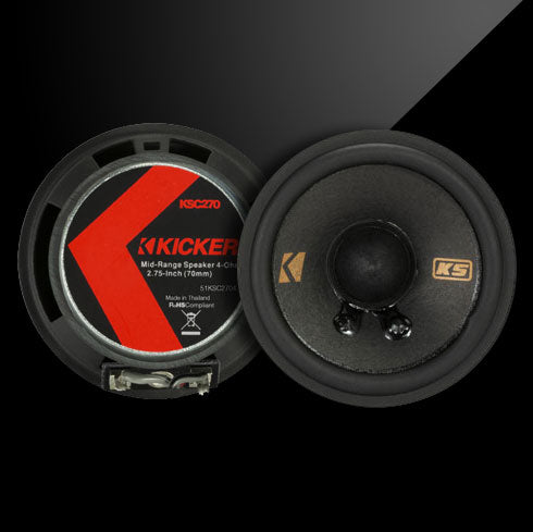 Kicker KS-Series midrange speakers and tweeters