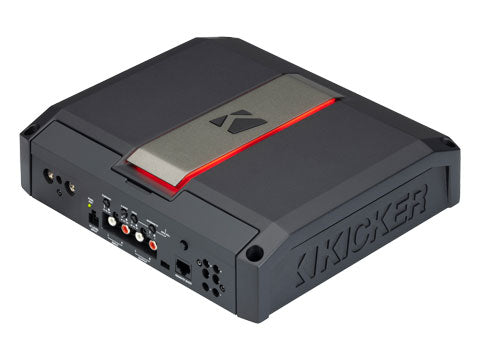 Kicker LX850.1 Mono Amplifier left view