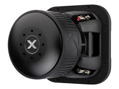 Kicker SoloX L7X 8-inch subwoofer rear three-quarter view