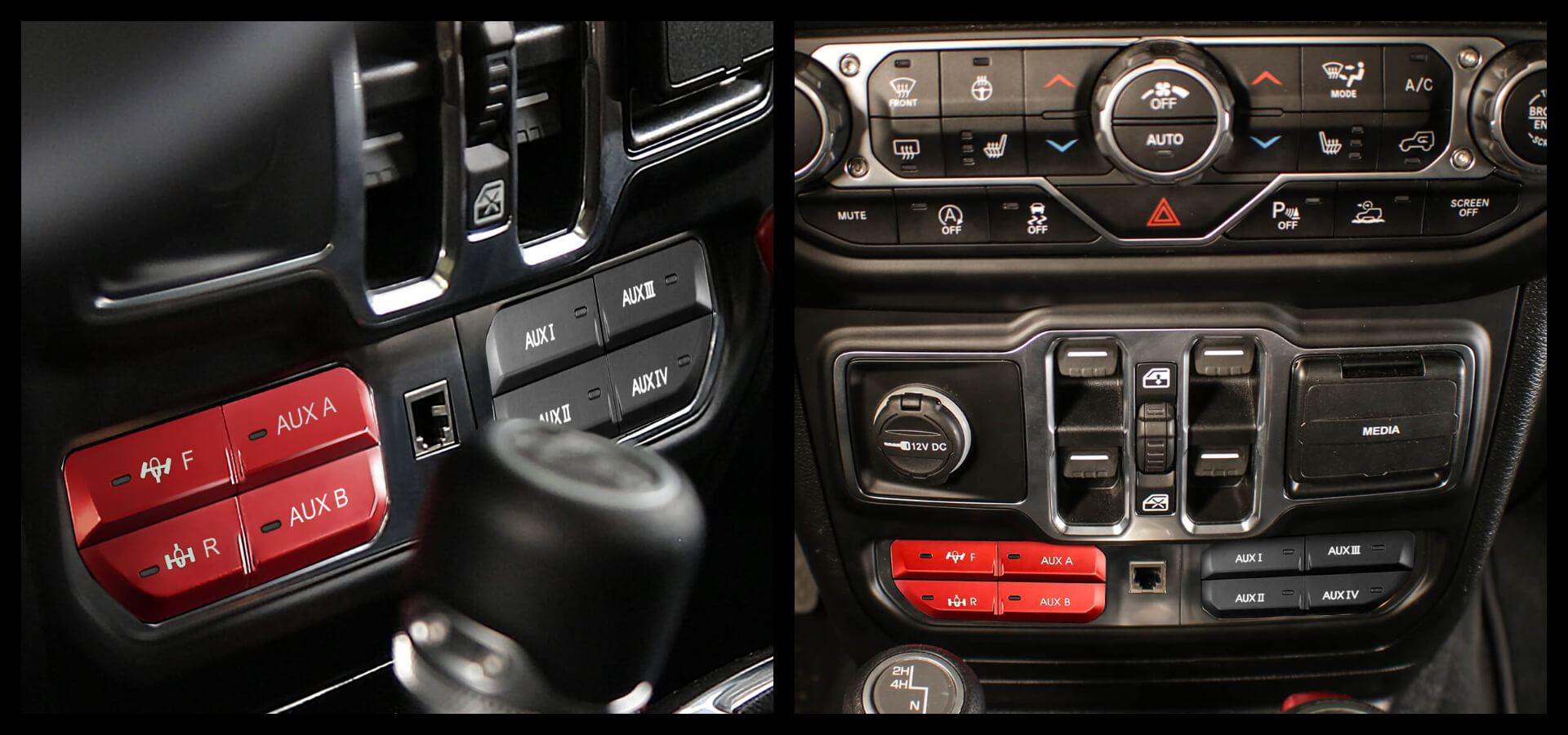 LASFIT LO-JPS01 Jeep auxiliary switch panel bank kit