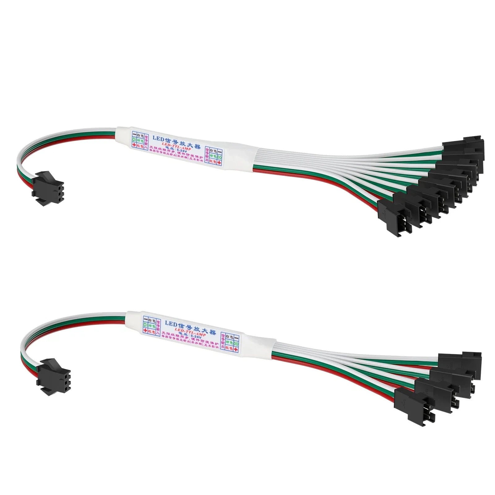 Unbranded active 3-pin LED signal splitter and amplifier for addressable LED systems