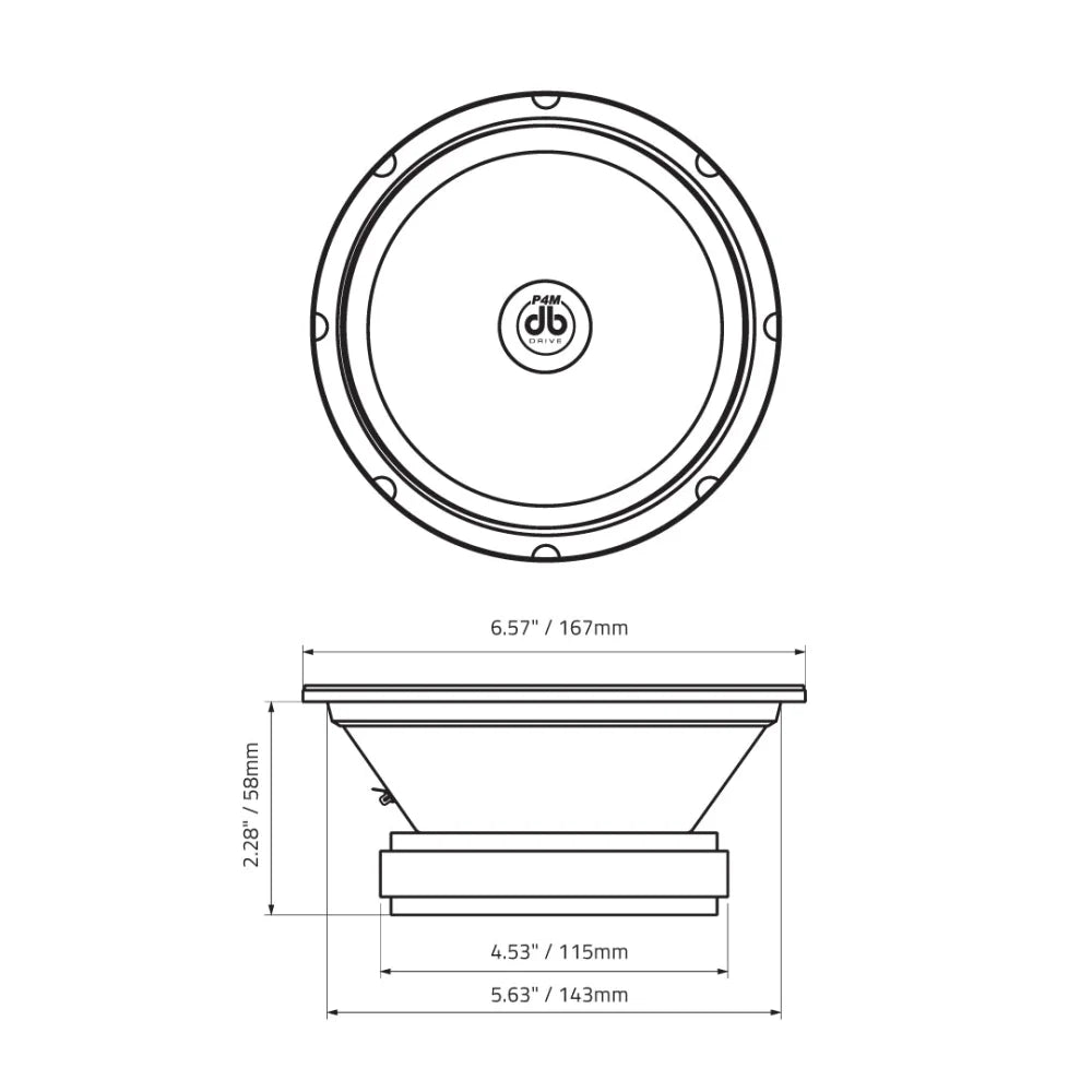 P4m 6sb: 6.5’’ Pro Audio Sealed Back Midrange - Speaker Sms