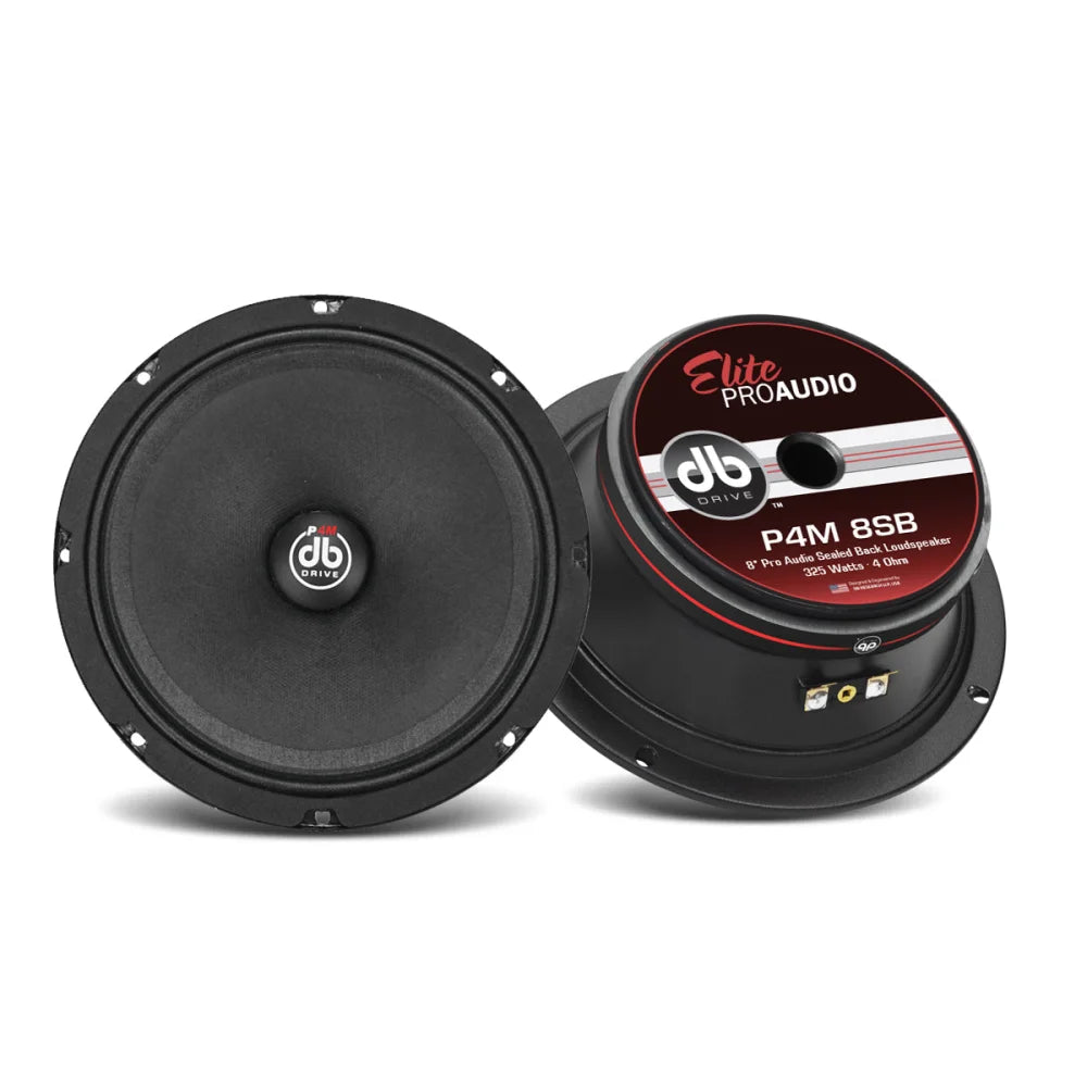 P4m 8sb: 8’’ Pro Audio Sealed Back Midrange - Speaker Sms