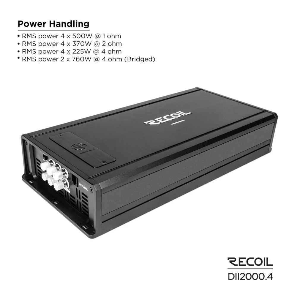 Recoil Audio Dii2000.4 4 Channel Amplifier - Sms Car Audio
