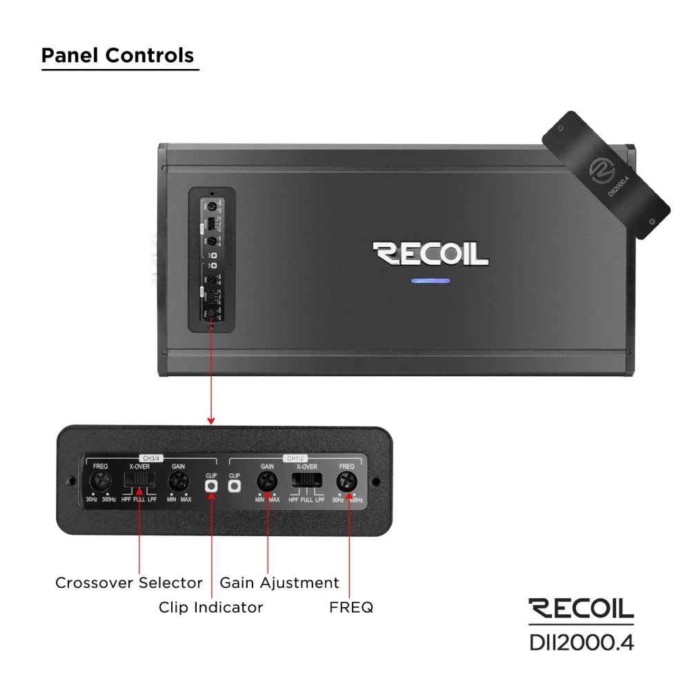 Recoil Audio Dii2000.4 4 Channel Amplifier - Sms Car Audio