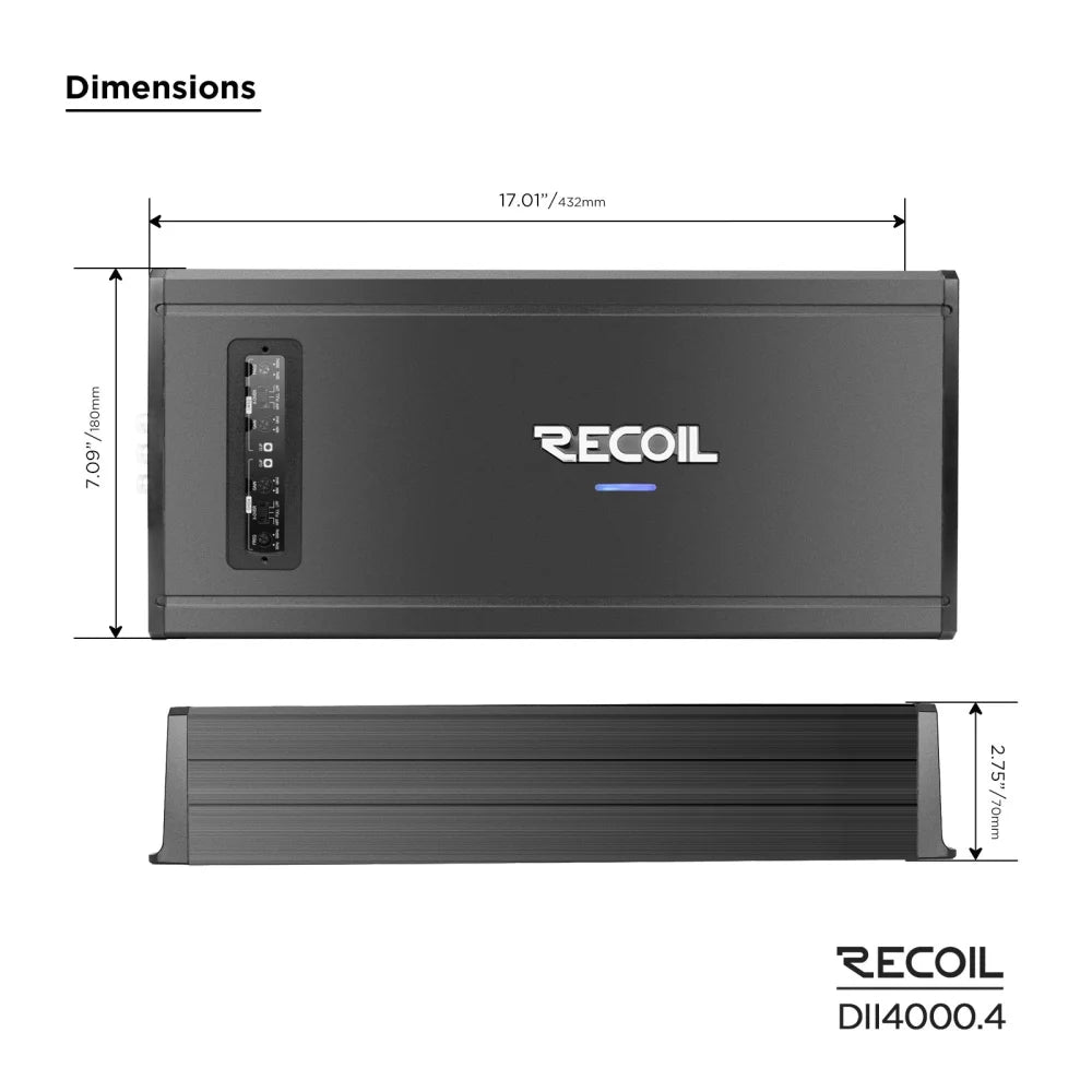 Recoil Audio Dii4000.4 4 Channel Amplifier - Sms Car Audio