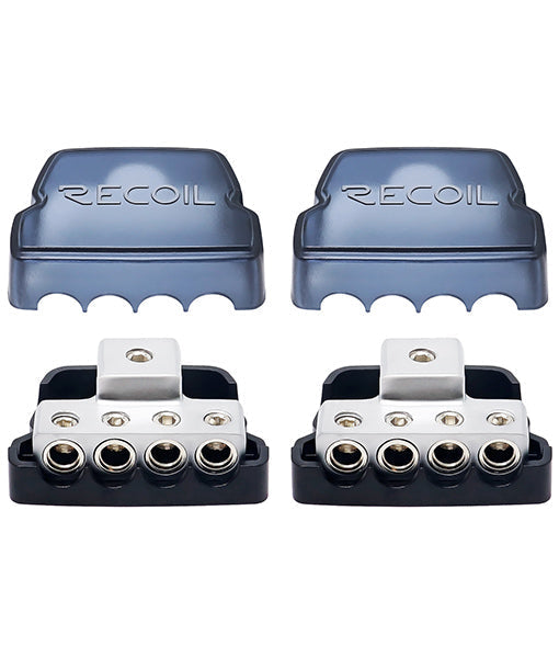 Recoil DB14P 4-way power and ground distribution blocks 2 pack