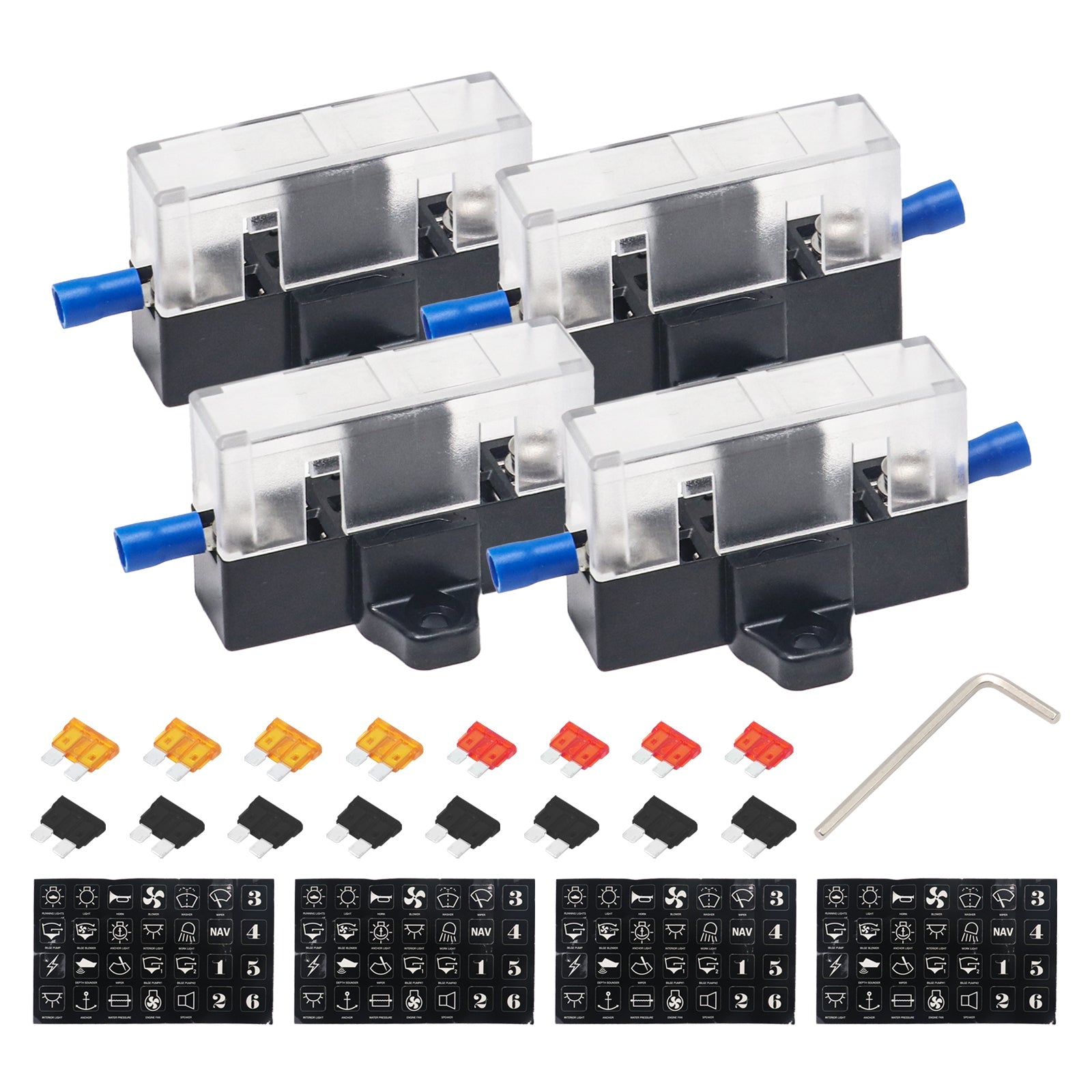 Recoil MOD-AK4 modular ATC ATO fuse holder kit 4 pack