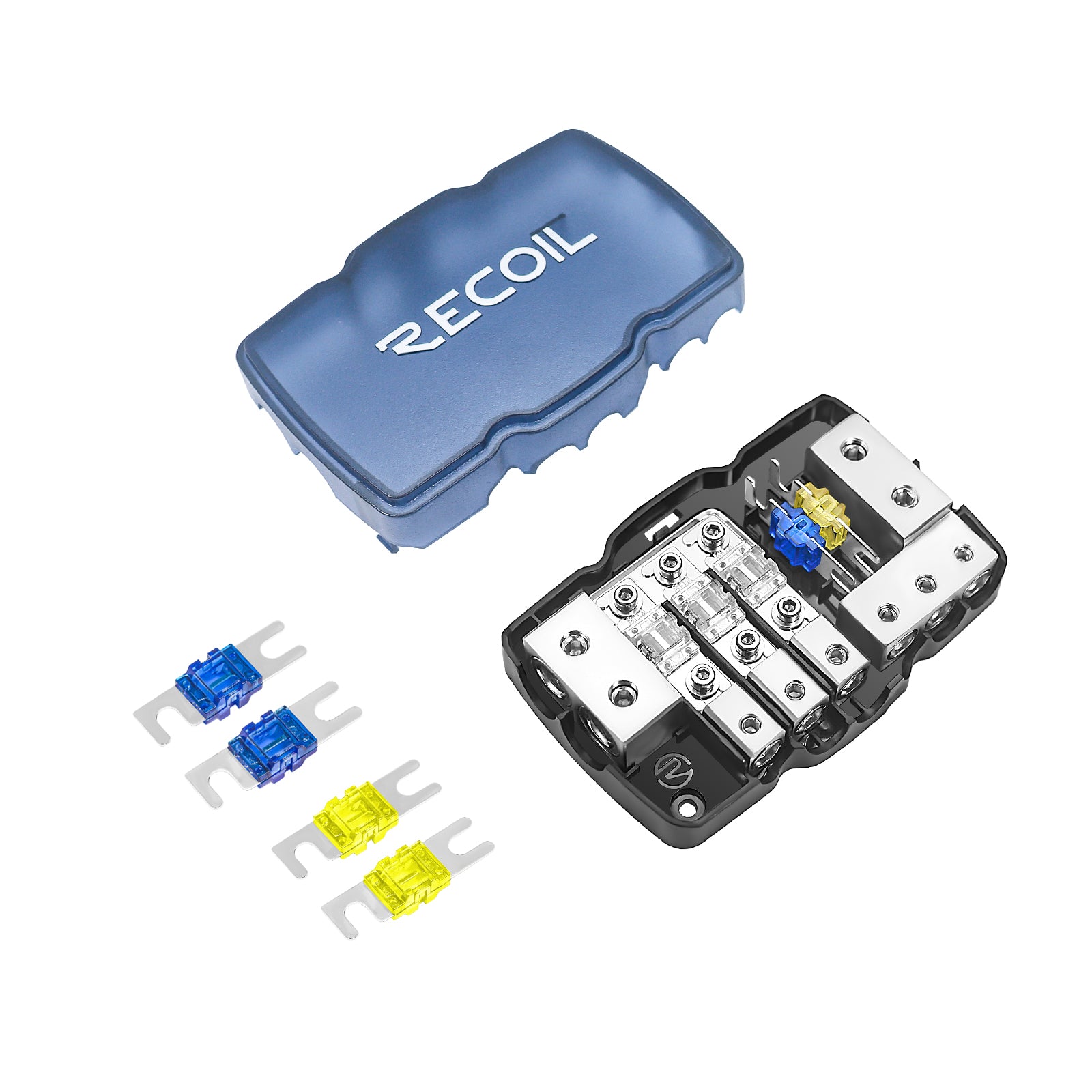 Recoil MPG3 3-way Mini-ANL fused power and ground distribution block