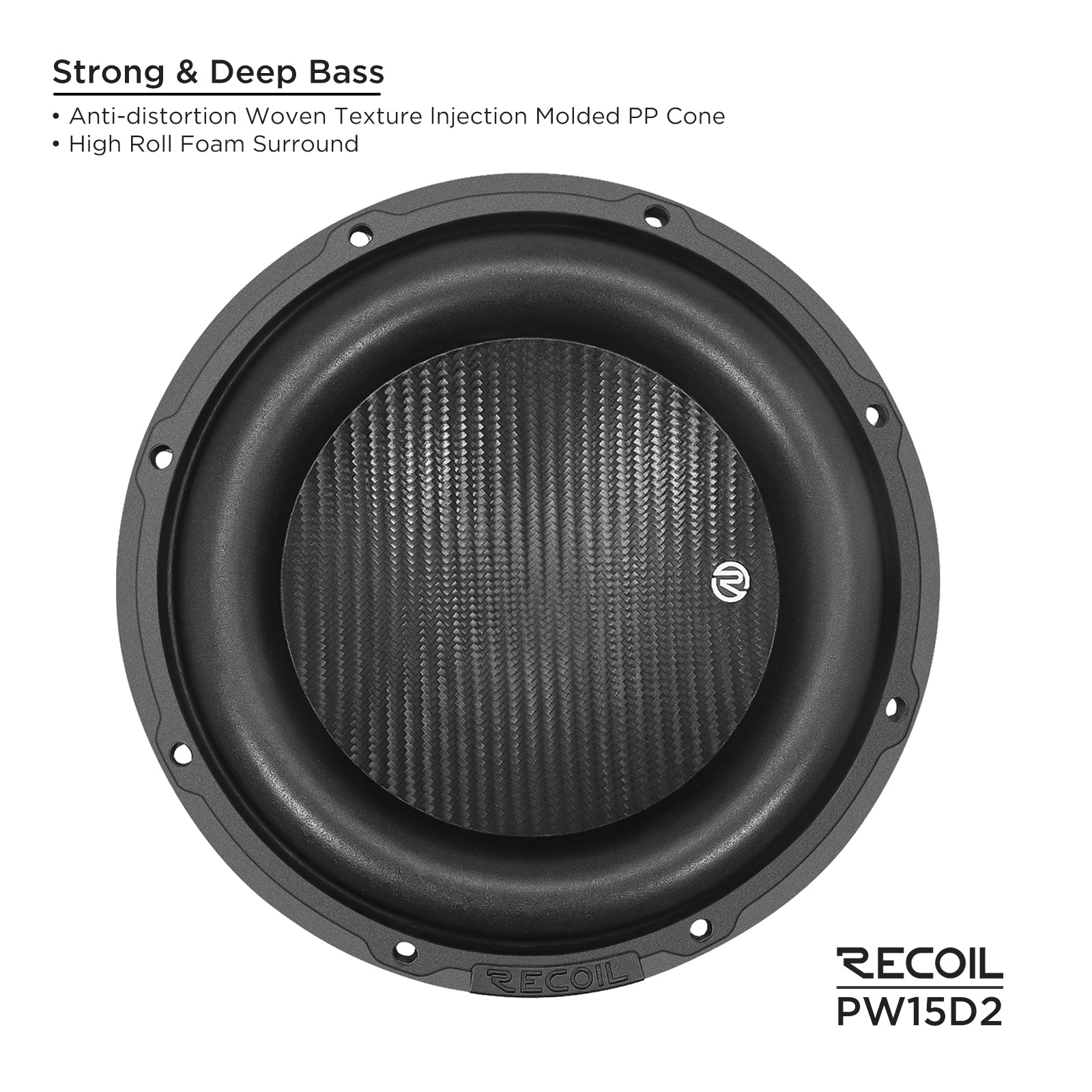 Recoil Audio PW15D2 Echo Pro 15-Inch DVC 2-Ohm Subwoofer | SMS Car Audio