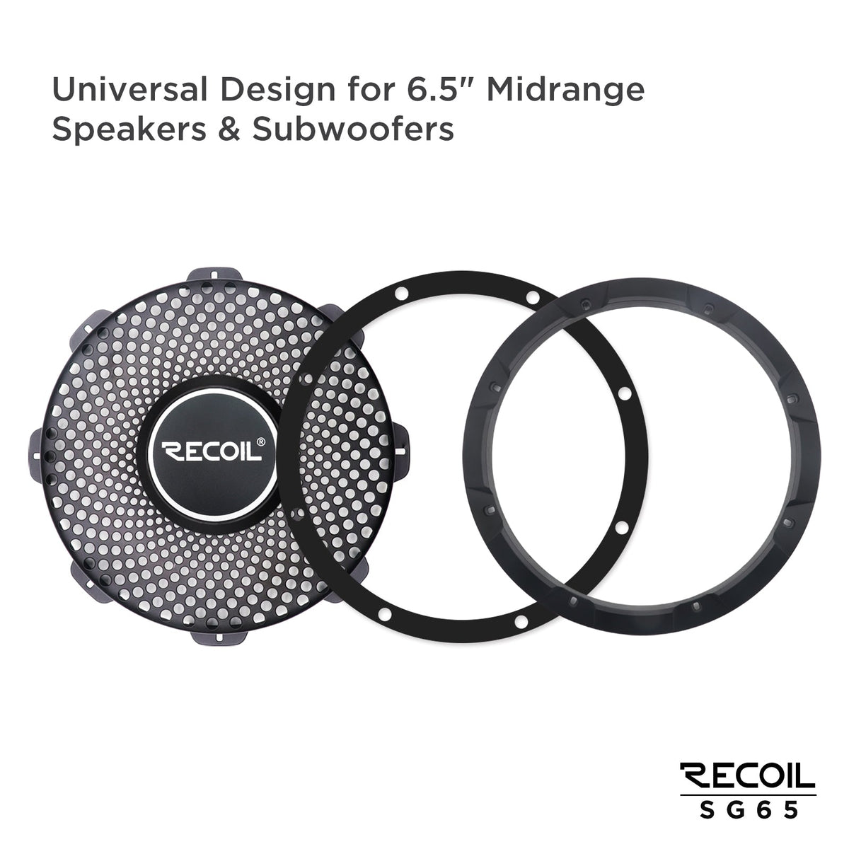 Recoil SG-65P pair 6.5-inch high-excursion steel mesh speaker grilles