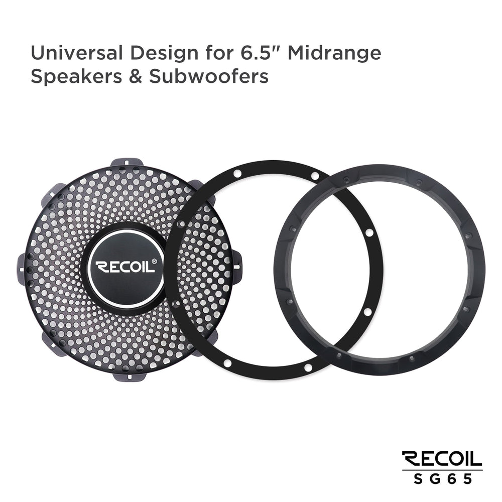 Recoil SG-65P pair 6.5-inch high-excursion steel mesh speaker grilles