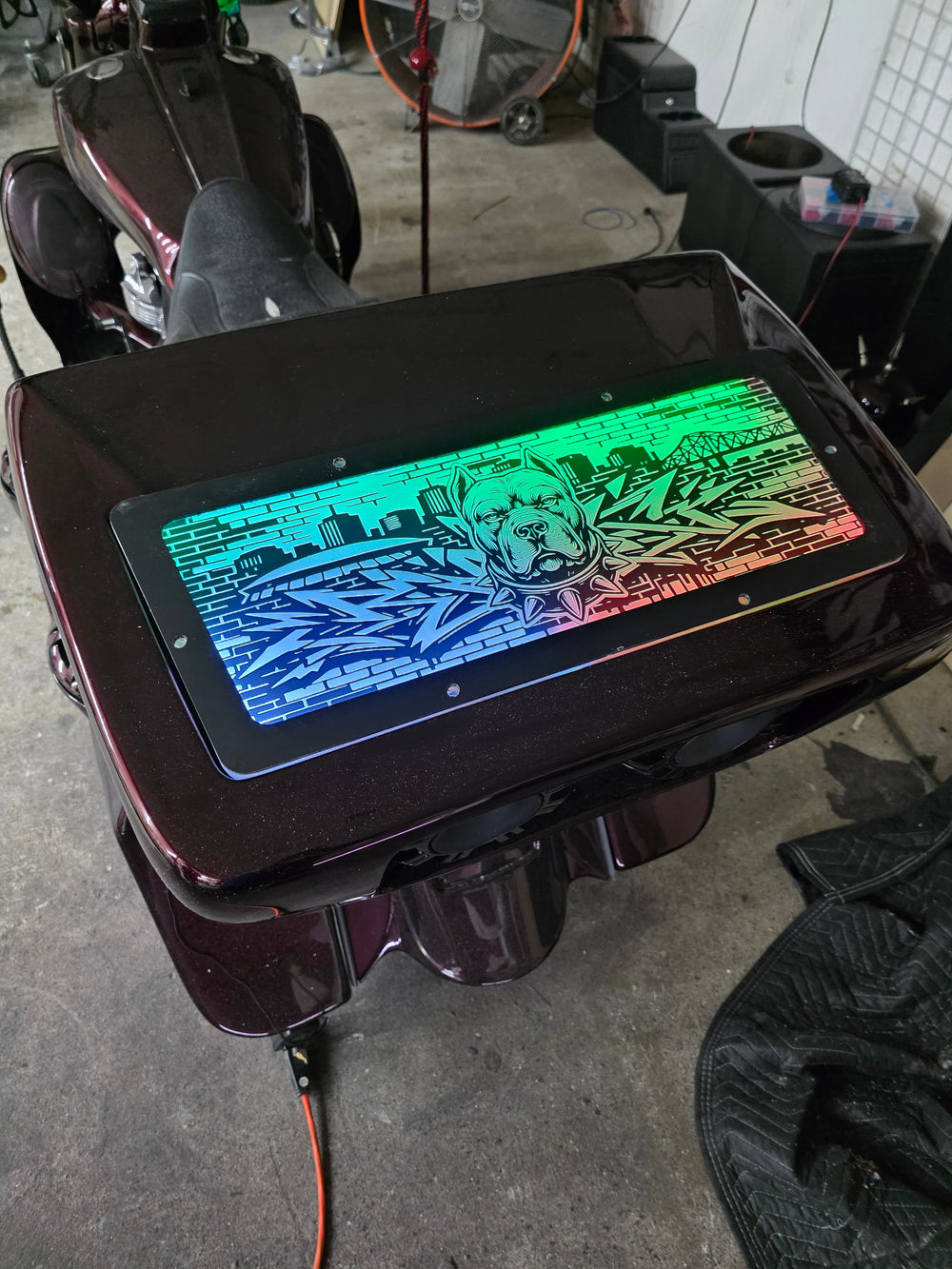 Lit FX custom LED Tour-Pak lid for Harley-Davidson