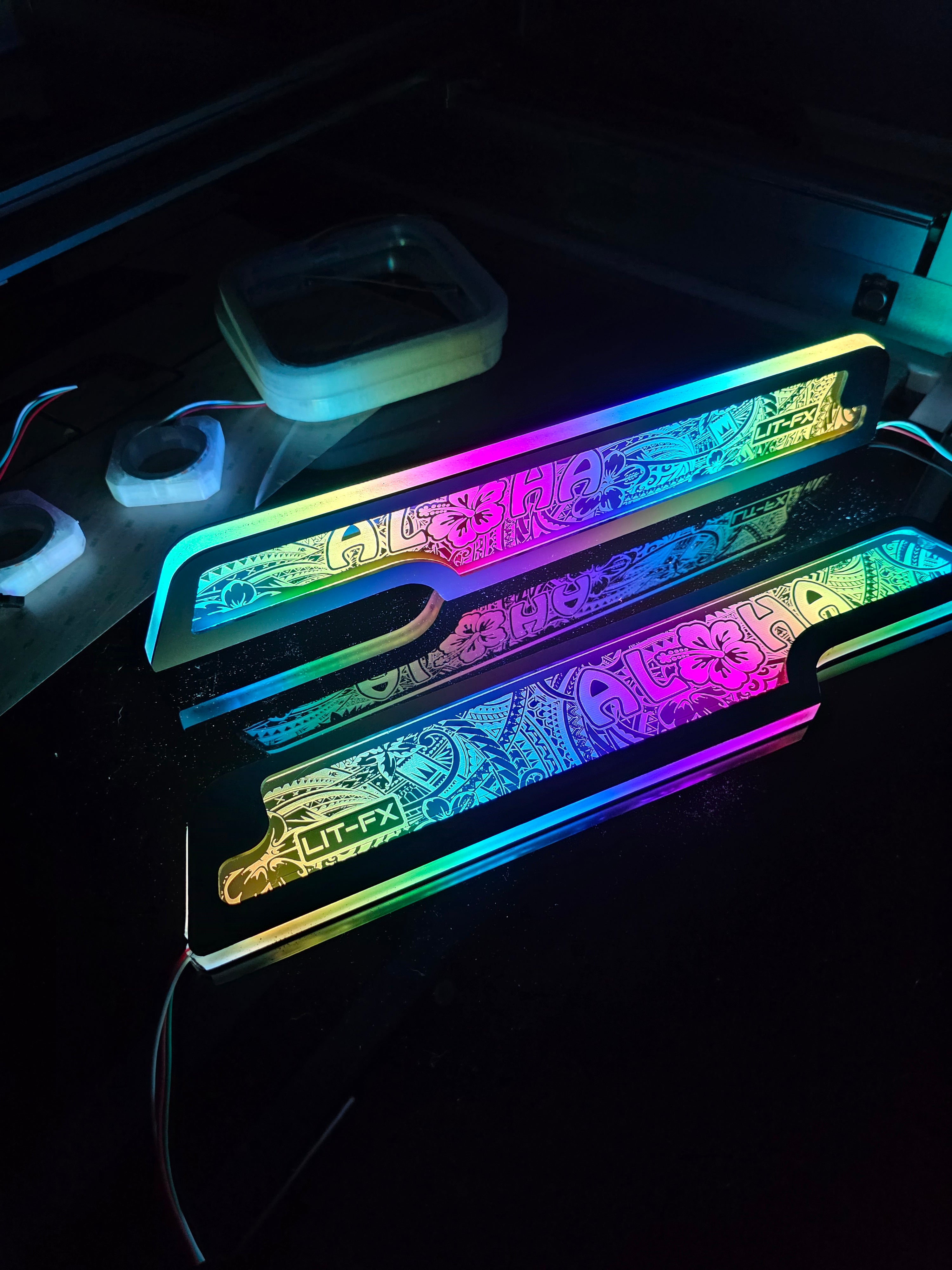 Lit FX SMS Car Audio Jeep JL JT custom LED panel