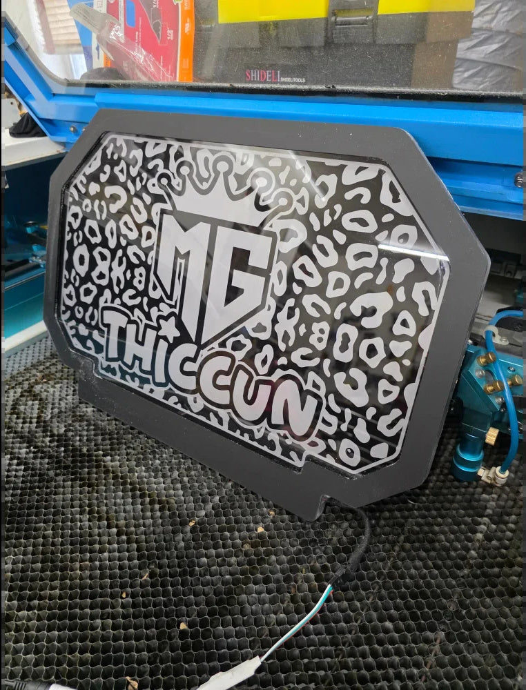 Lit FX SMS Car Audio Jeep custom engraved LED hood prop with controller for show builds