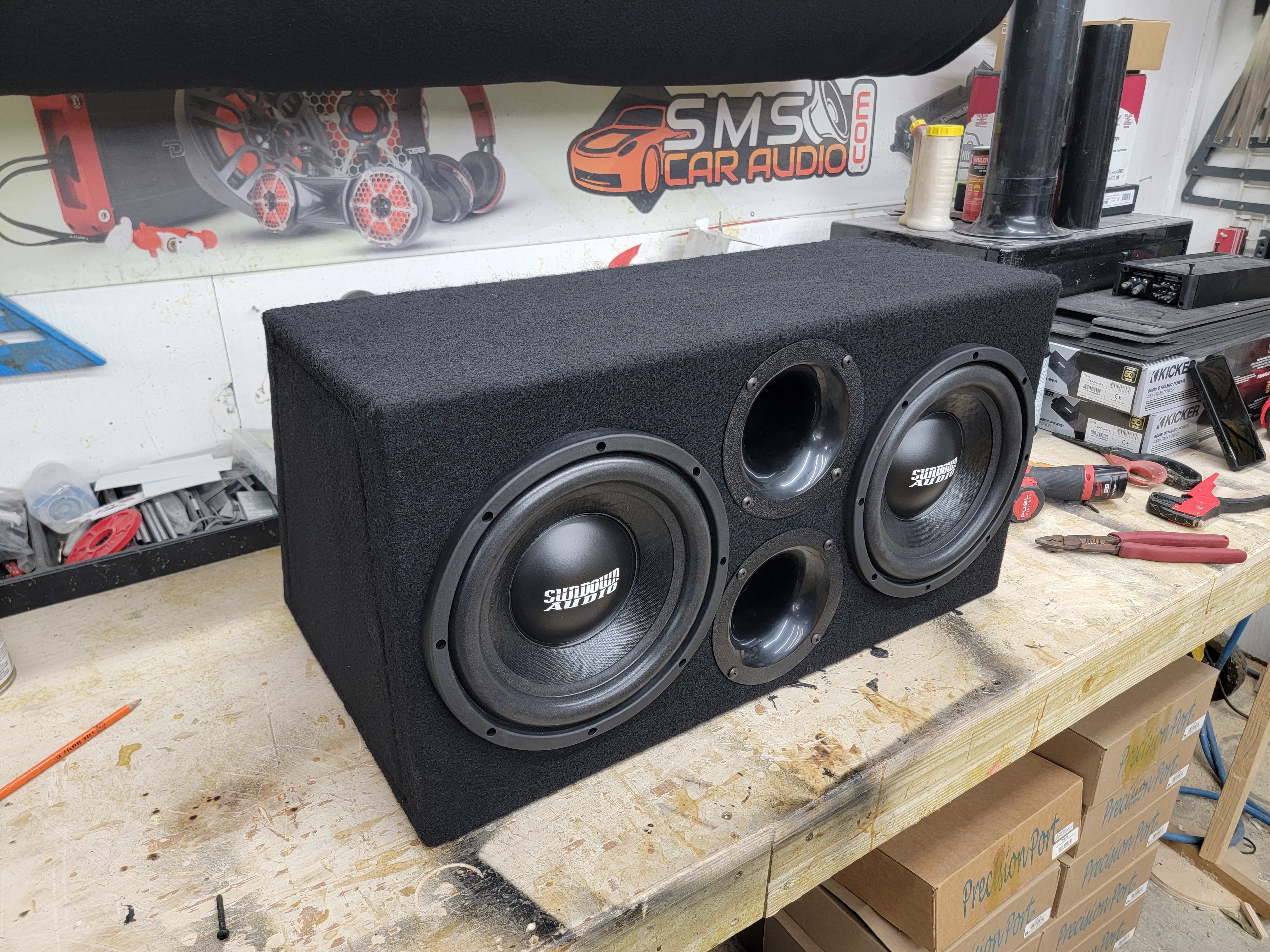 Dual 10″ Custom-Built Subwoofer Enclosure (Built-to-Order)