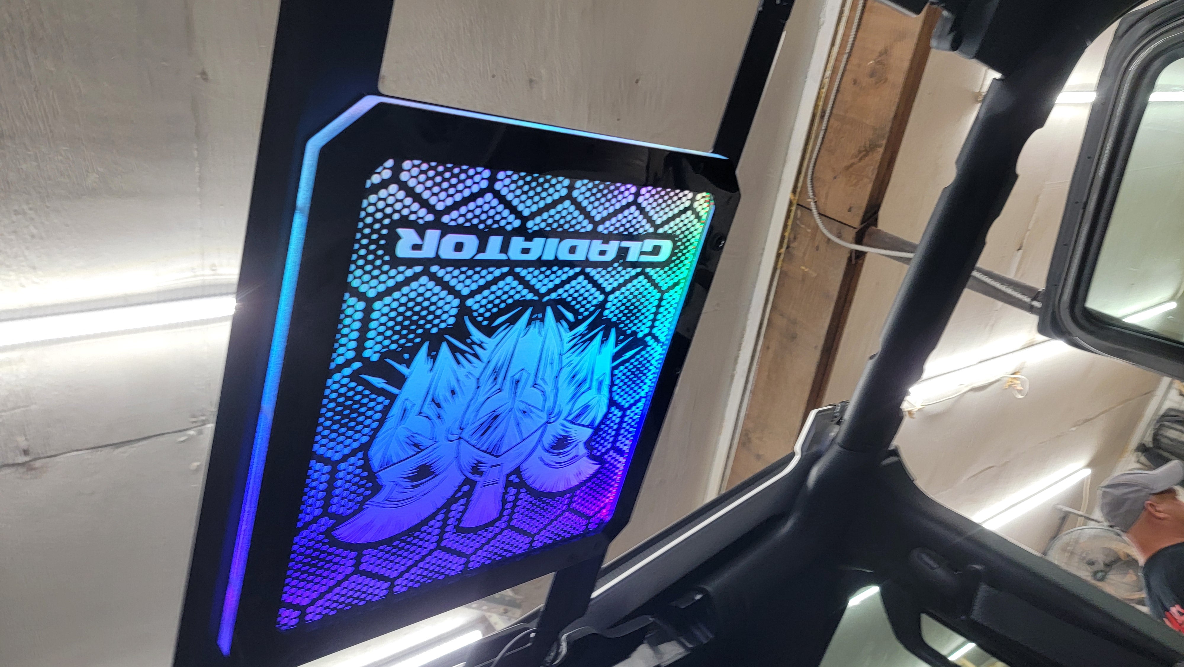 Lit FX SMS Car Audio panel-mounted Jeep LED lighting for MOLLE rack setups