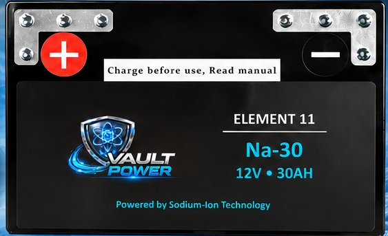 Vault Power NA-30 30Ah battery top terminal configuration