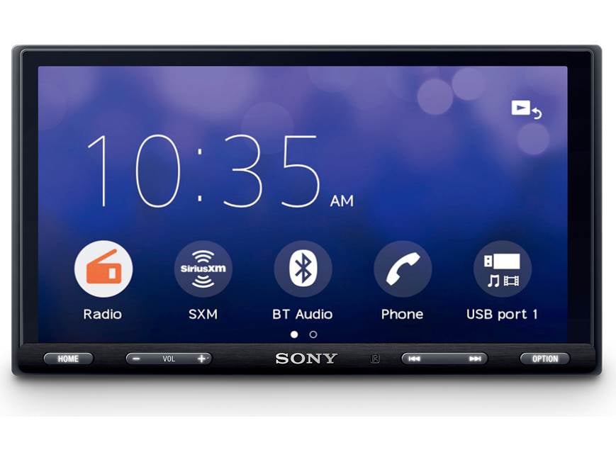 Stock reference image of Sony receiver; actual used SMS Car Audio display unit may differ