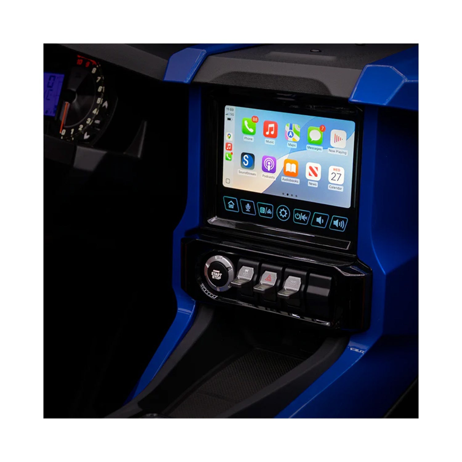 Soundstream SS.1824 Polaris Slingshot Head Unit installed view