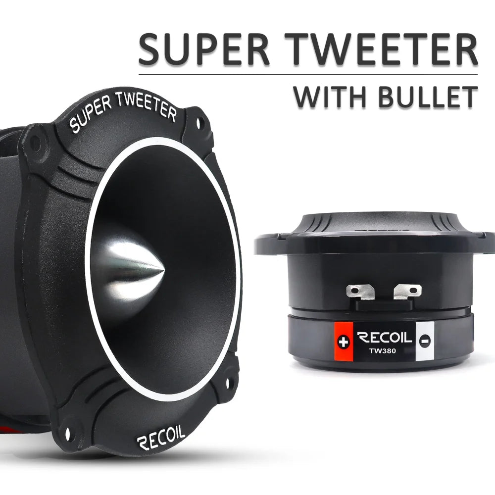 🔊 Recoil Tw250 – High Compression Bullet Super Tweeter Pair