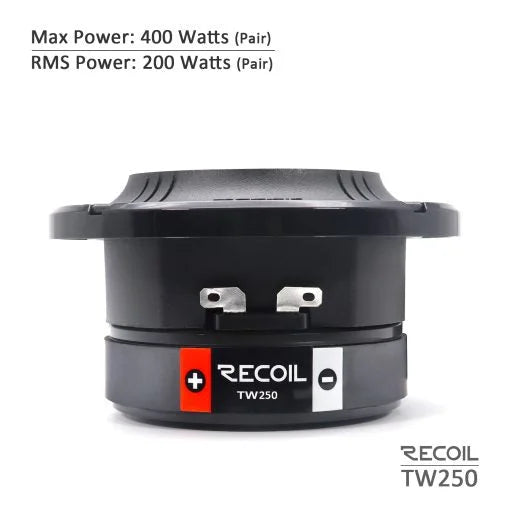 🔊 Recoil Tw250 – High Compression Bullet Super Tweeter Pair