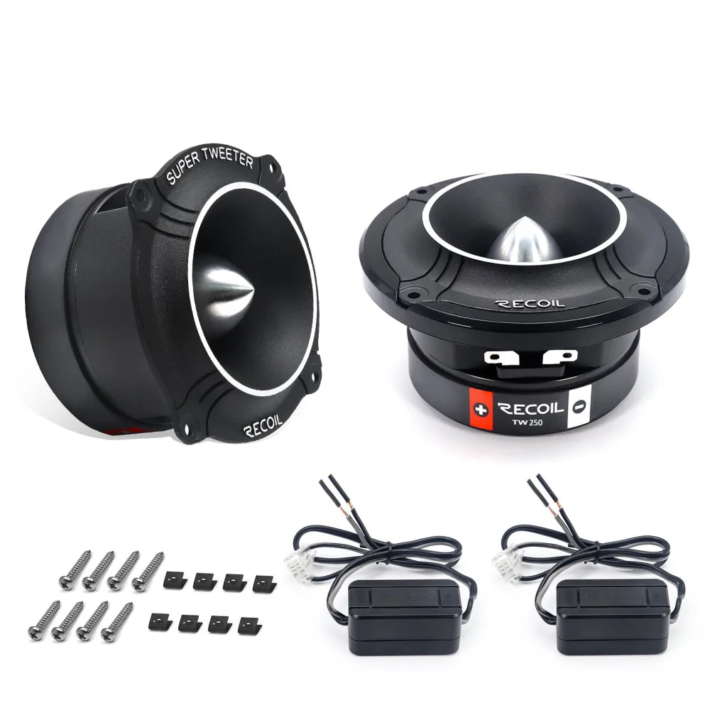 🔊 Recoil Tw250 – High Compression Bullet Super Tweeter Pair