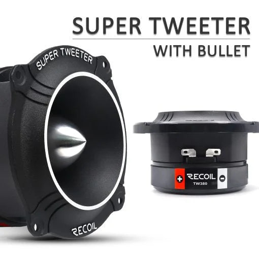 🔊 Recoil Tw250 – High Compression Bullet Super Tweeter Pair