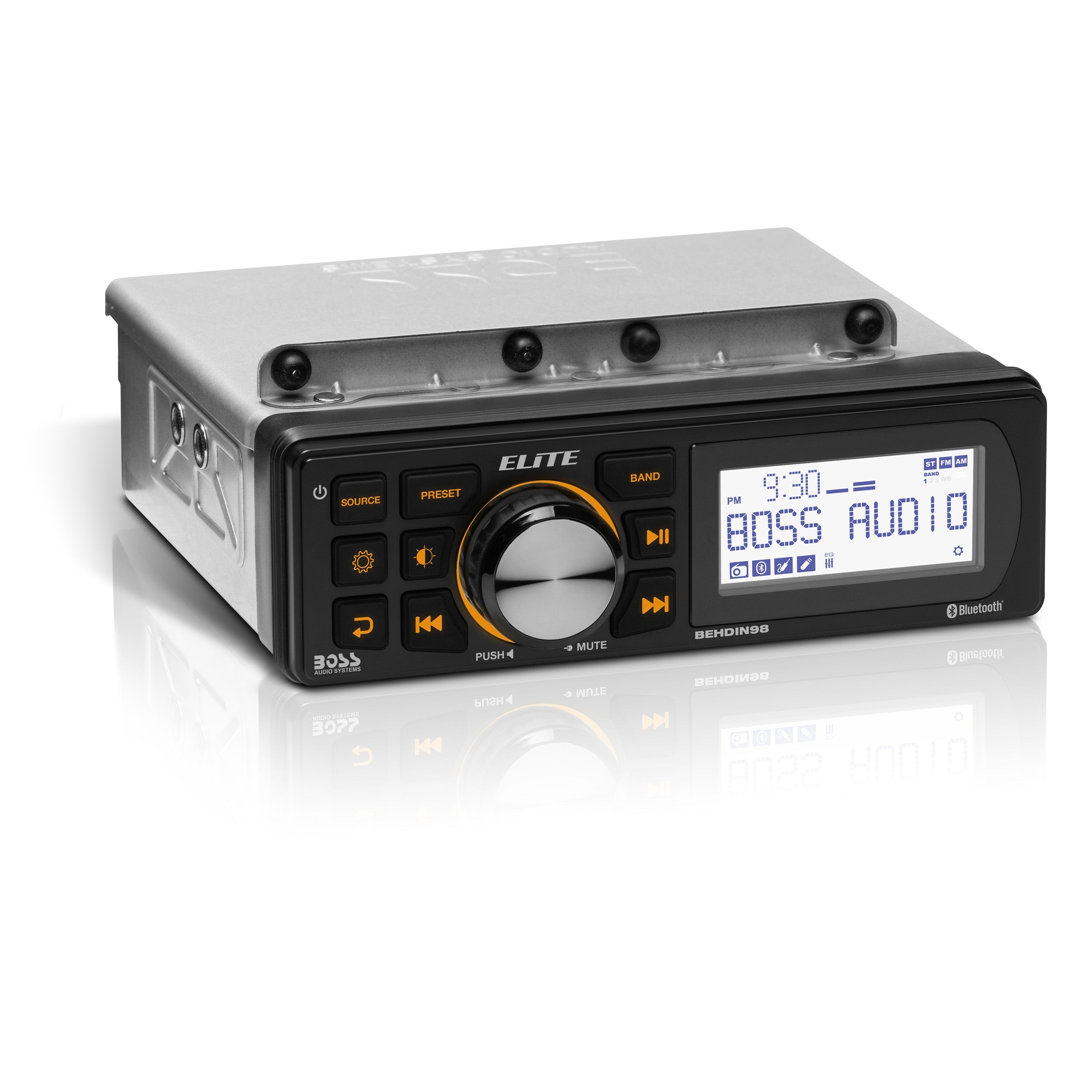 BOSS Elite BEHDIN98 Harley-Davidson Plug-and-Play Radio with Bluetooth