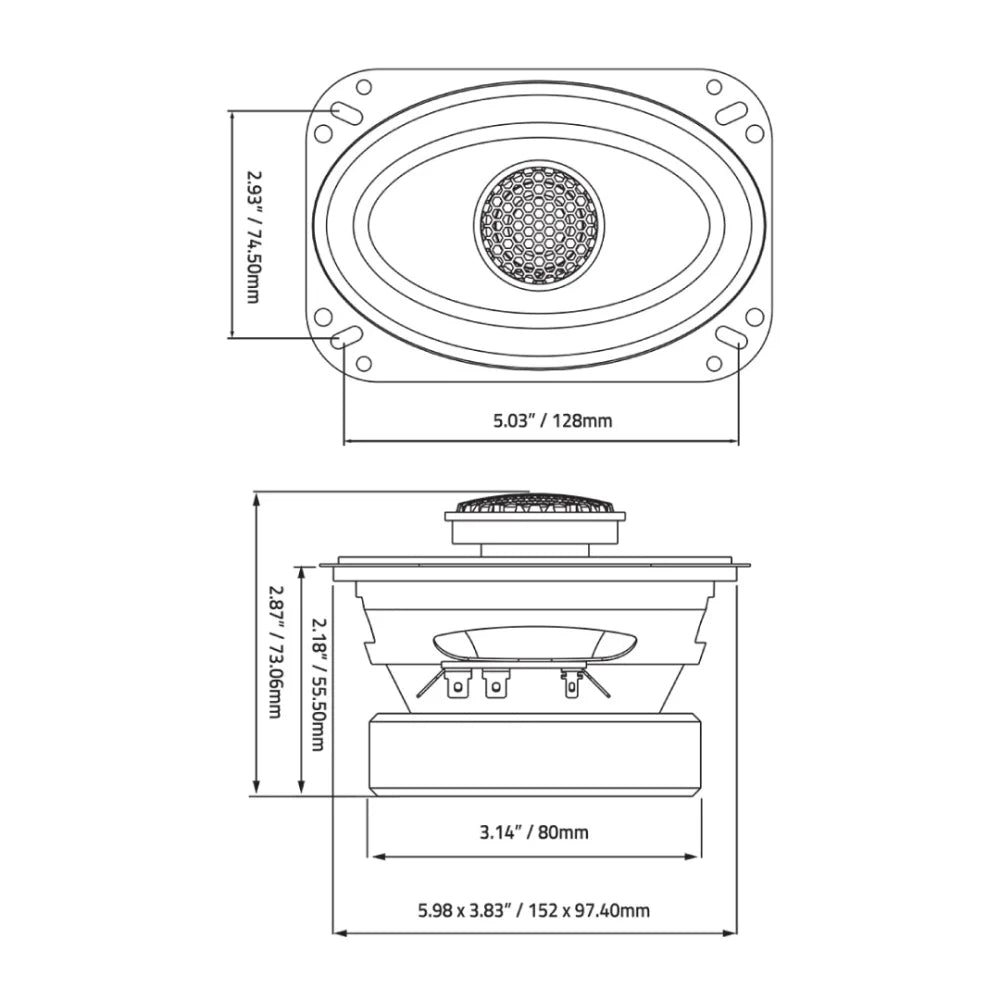 Wdx46moto-g2: 4’’×6’’ Moto 2-way Loudspeaker (1 Pair)