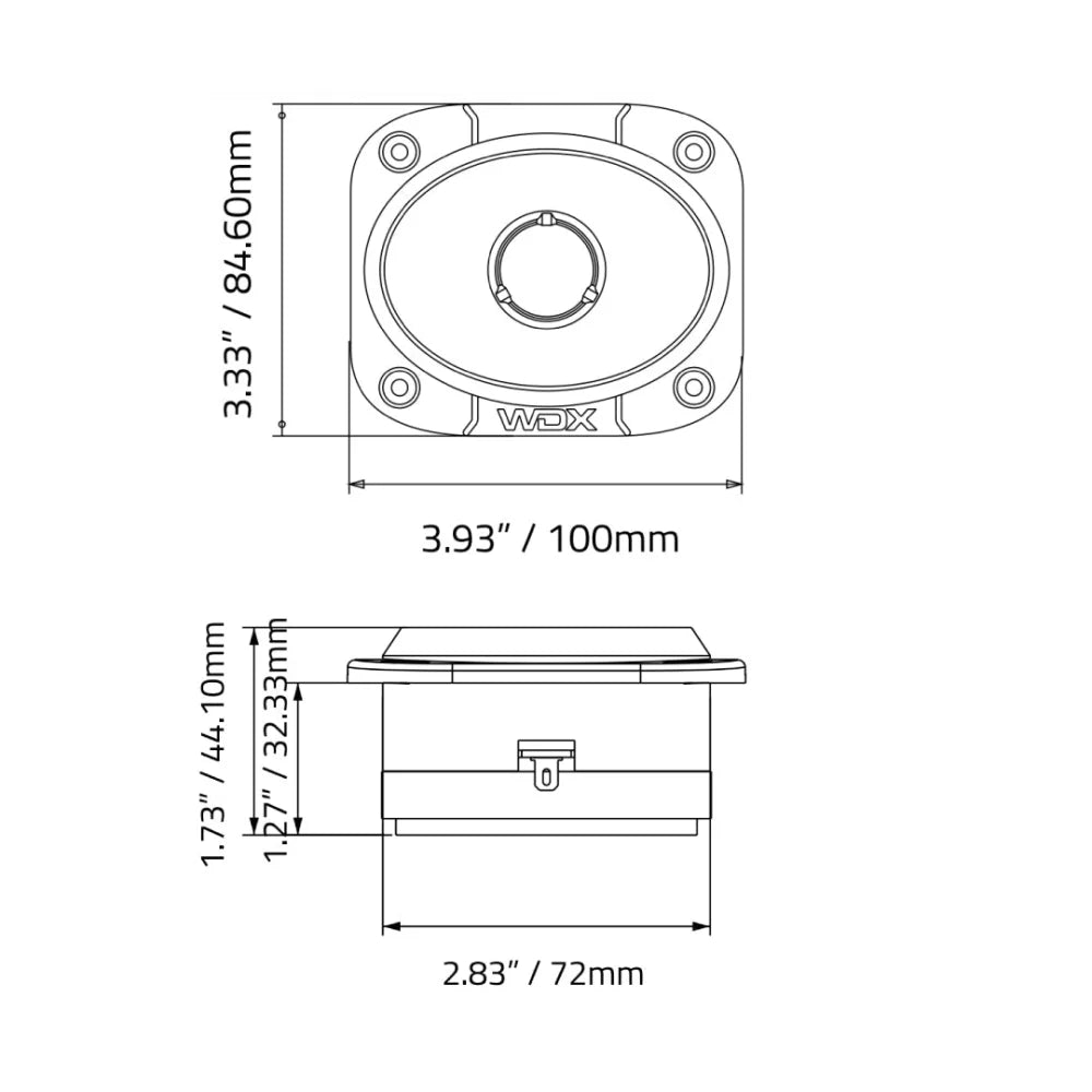 Wdx5-tw: 1.5 In. Elliptical Die Cast Tweeter - Db Drive