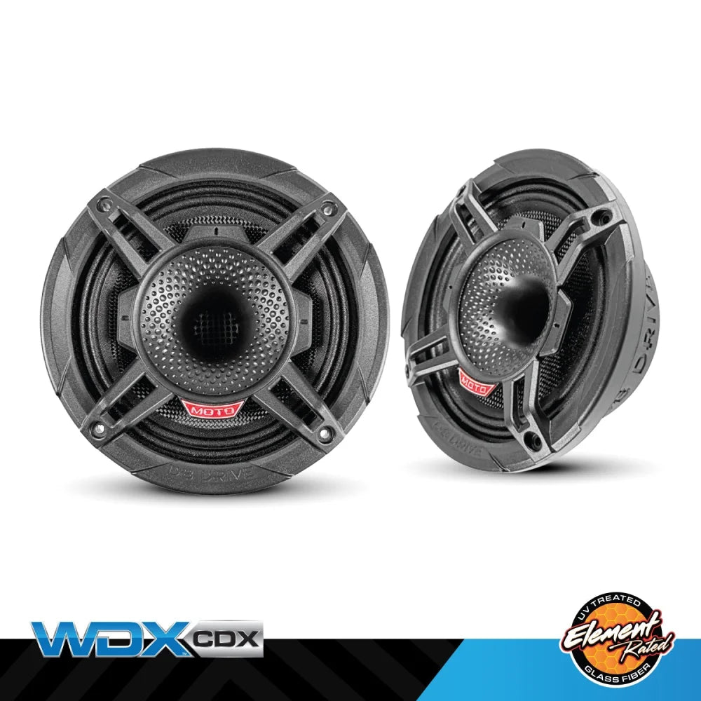 Wdx6moto-cdx: 6.5 2-way Loudspeaker W/rear Mounted Cd