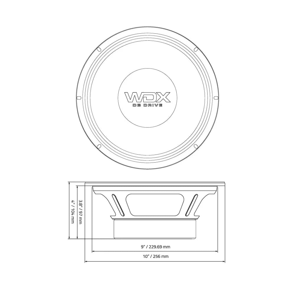 Wdx7mr10-8: Wdx 7 Series 10’’ Pro Audio Midrange (8-ohm)