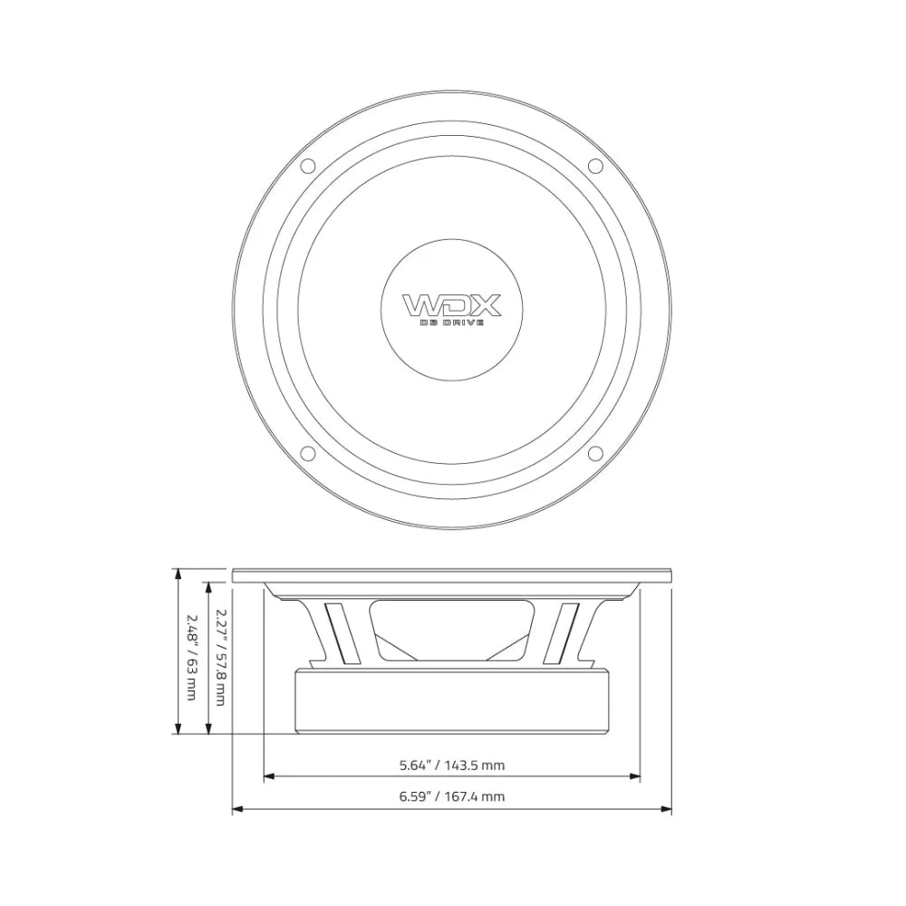 Wdx7mr6: Wdx 7 Series 6.5’’ Pro Audio Midrange - Db Drive