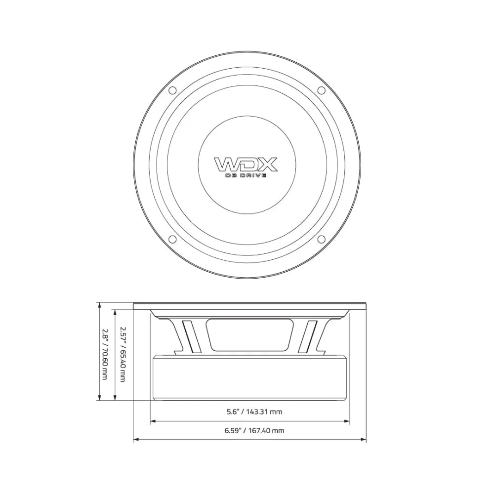 Wdx8mb6: Wdx 8 Series 6.5’’ Pro Audio Midbass - Db Drive