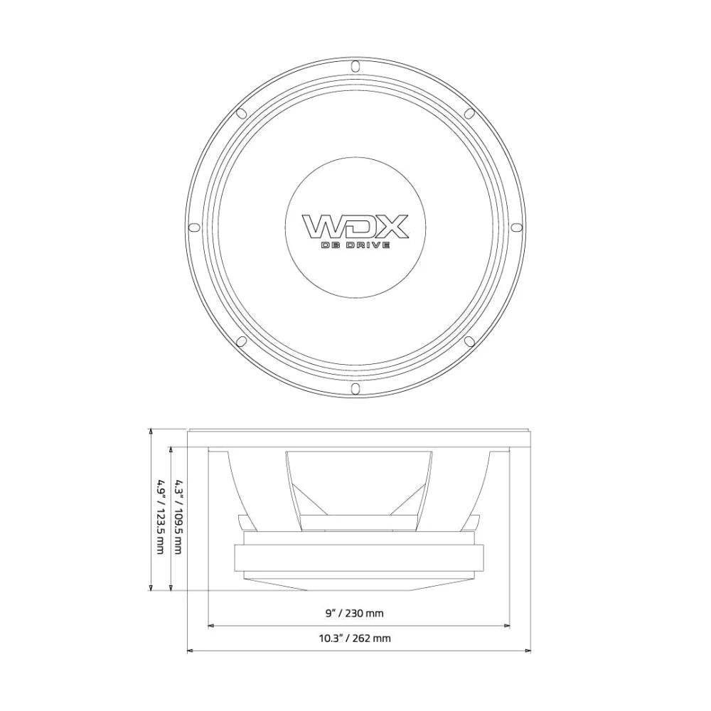 Wdx9mb10: Wdx 9 Series 10’’ Pro Audio Midbass - Db Drive