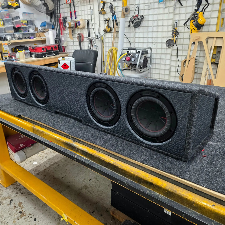 Custom subwoofer enclosure for stronger bass