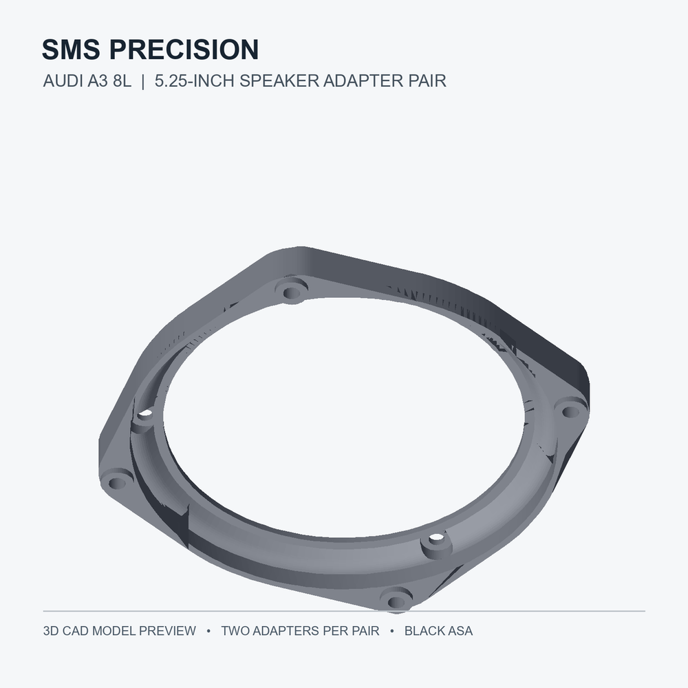 SMS Precision Audi A3 8L 5.25-Inch Front Speaker Adapters — Pair