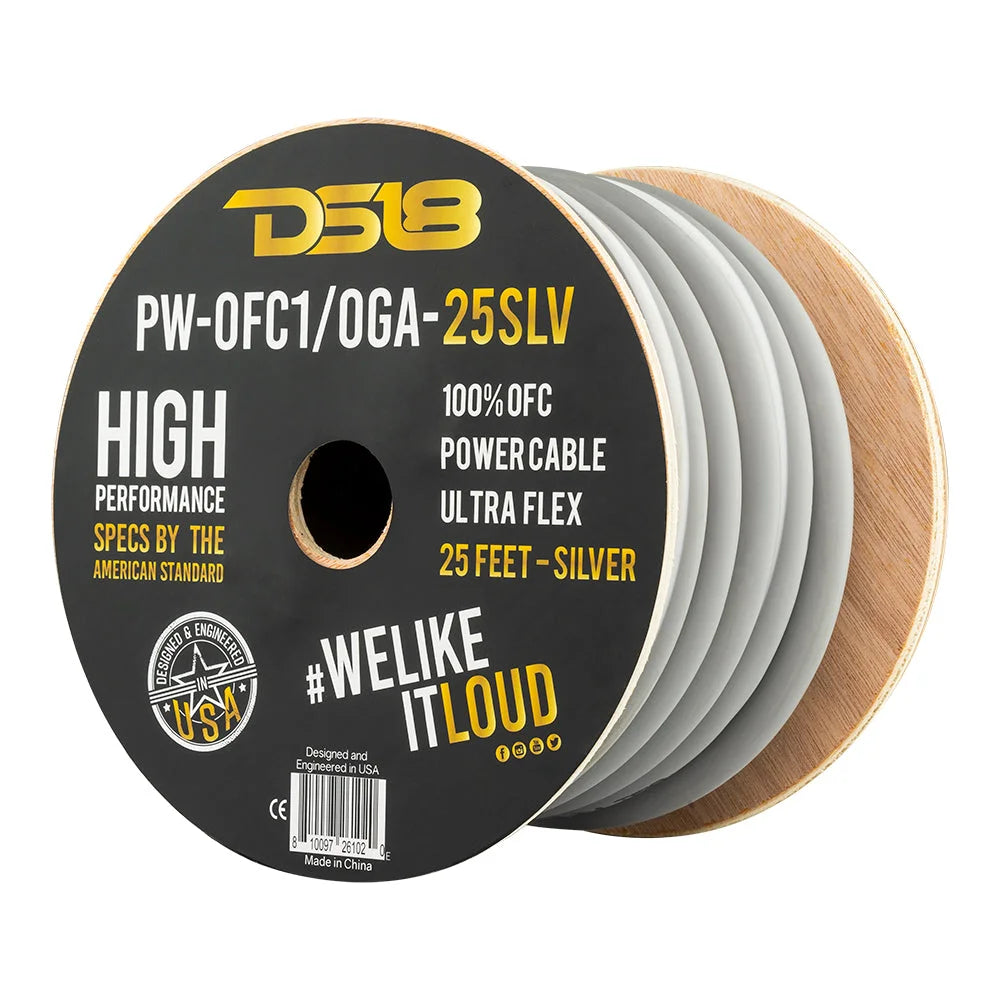 1/0-ga 100% Ofc Ground Power Cable 25 Feet - Car Audio: