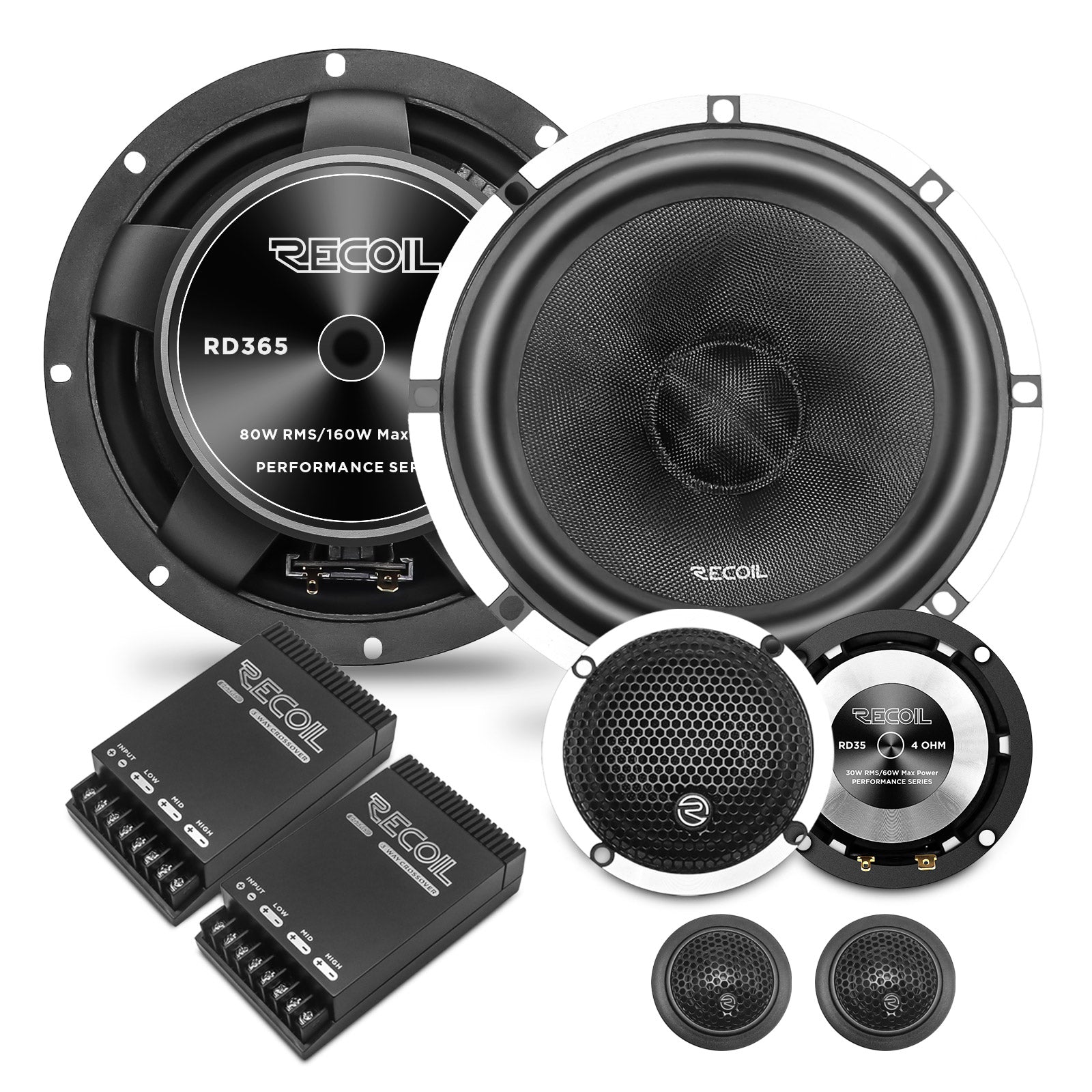 RD365 - 6.5" 3-Way Component Speaker System