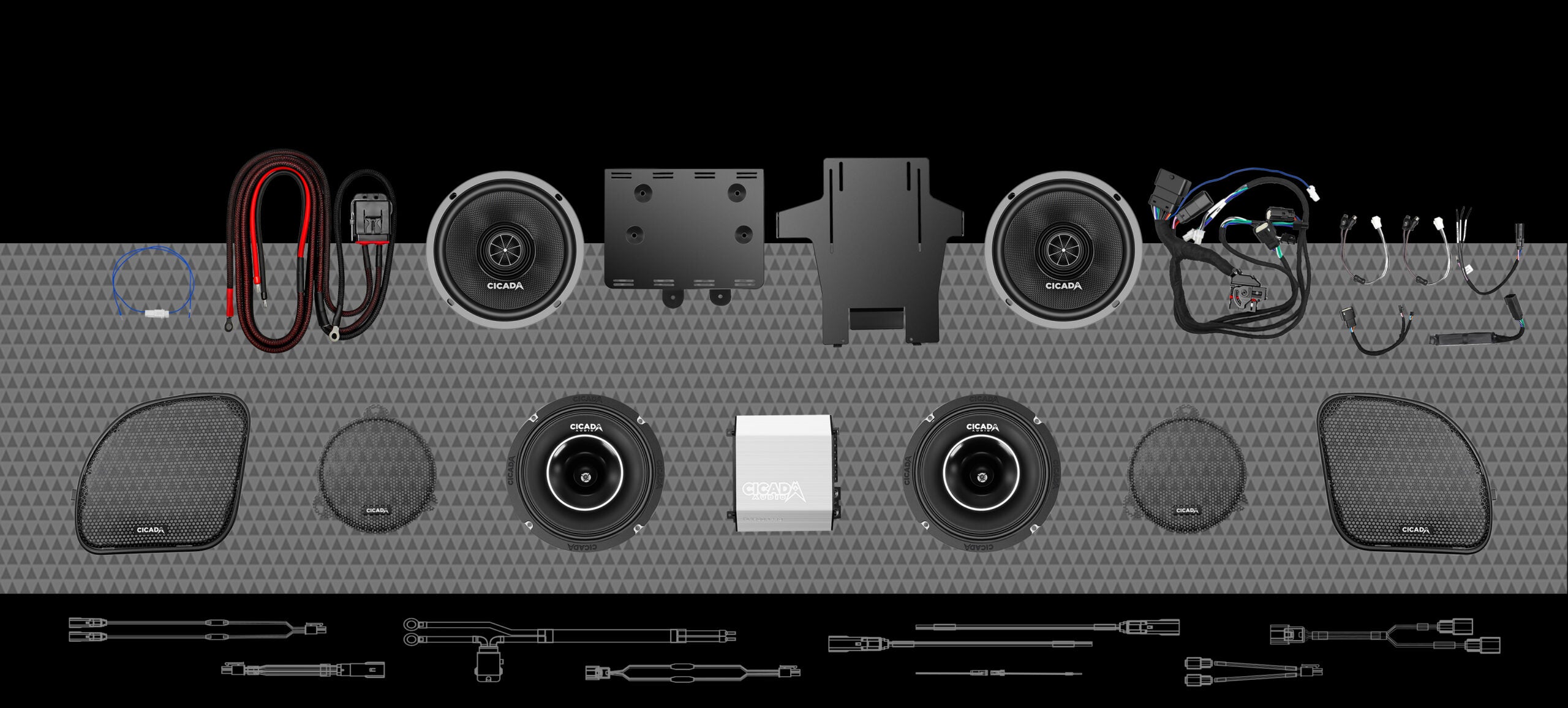 Cicada Audio 2014–2023 Harley Ultra complete audio system