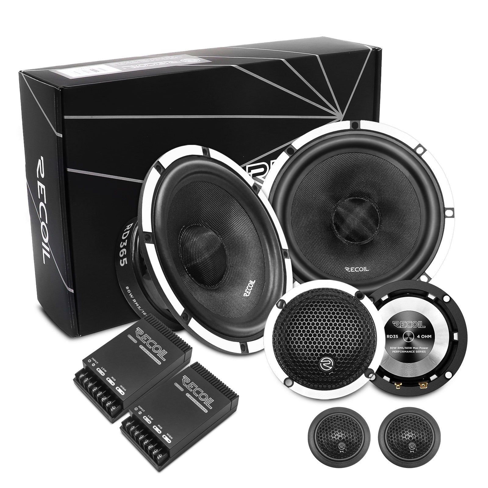 RD365 - 6.5" 3-Way Component Speaker System