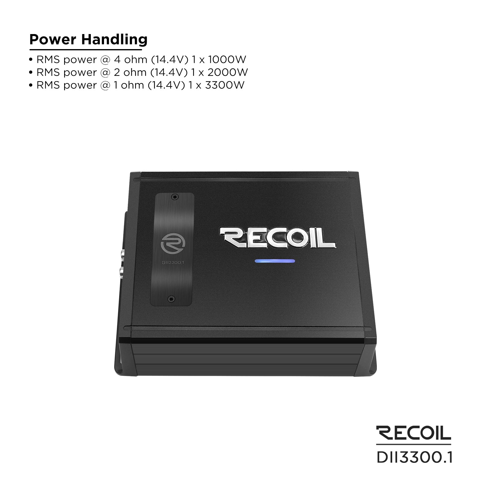 Recoil Audio DII3300.1 Amplifier product image at SMS Car Audio