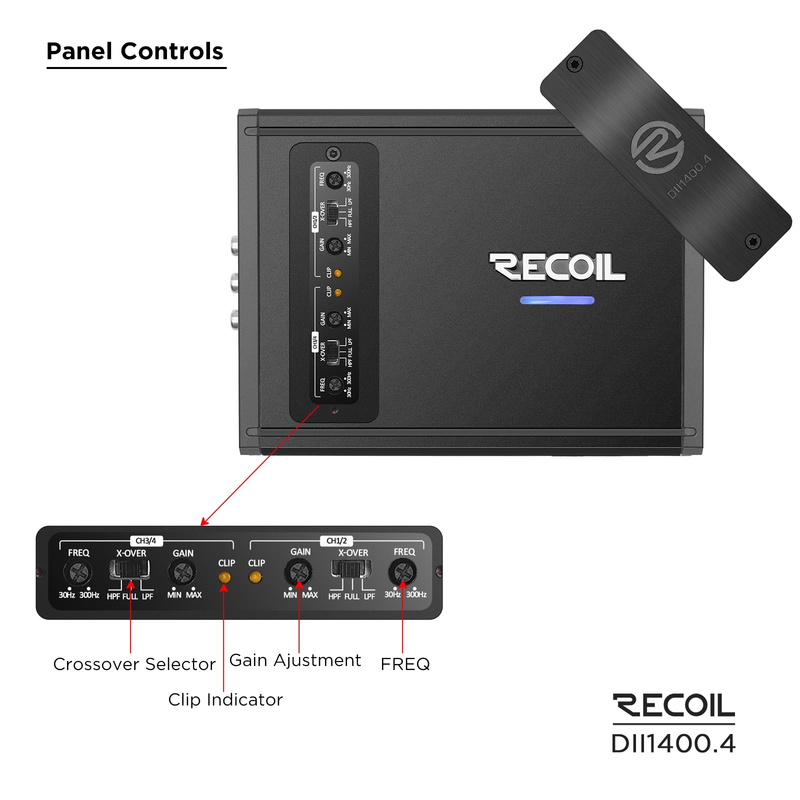Recoil Audio DII1400.4 Amplifier product image at SMS Car Audio
