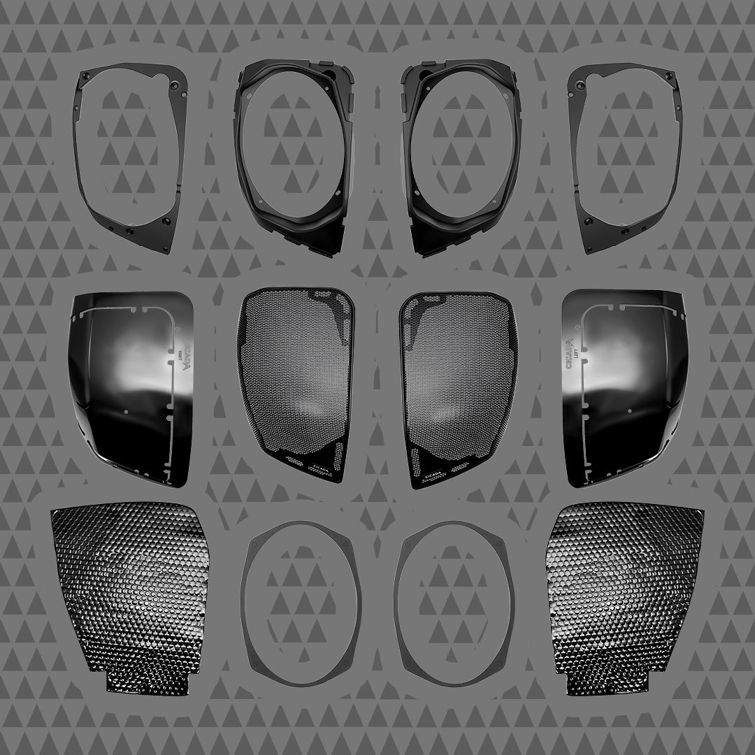Cicada Audio 24CHDLID 2024+ Harley-Davidson 6x9-inch saddlebag lid cut-in mounting kit