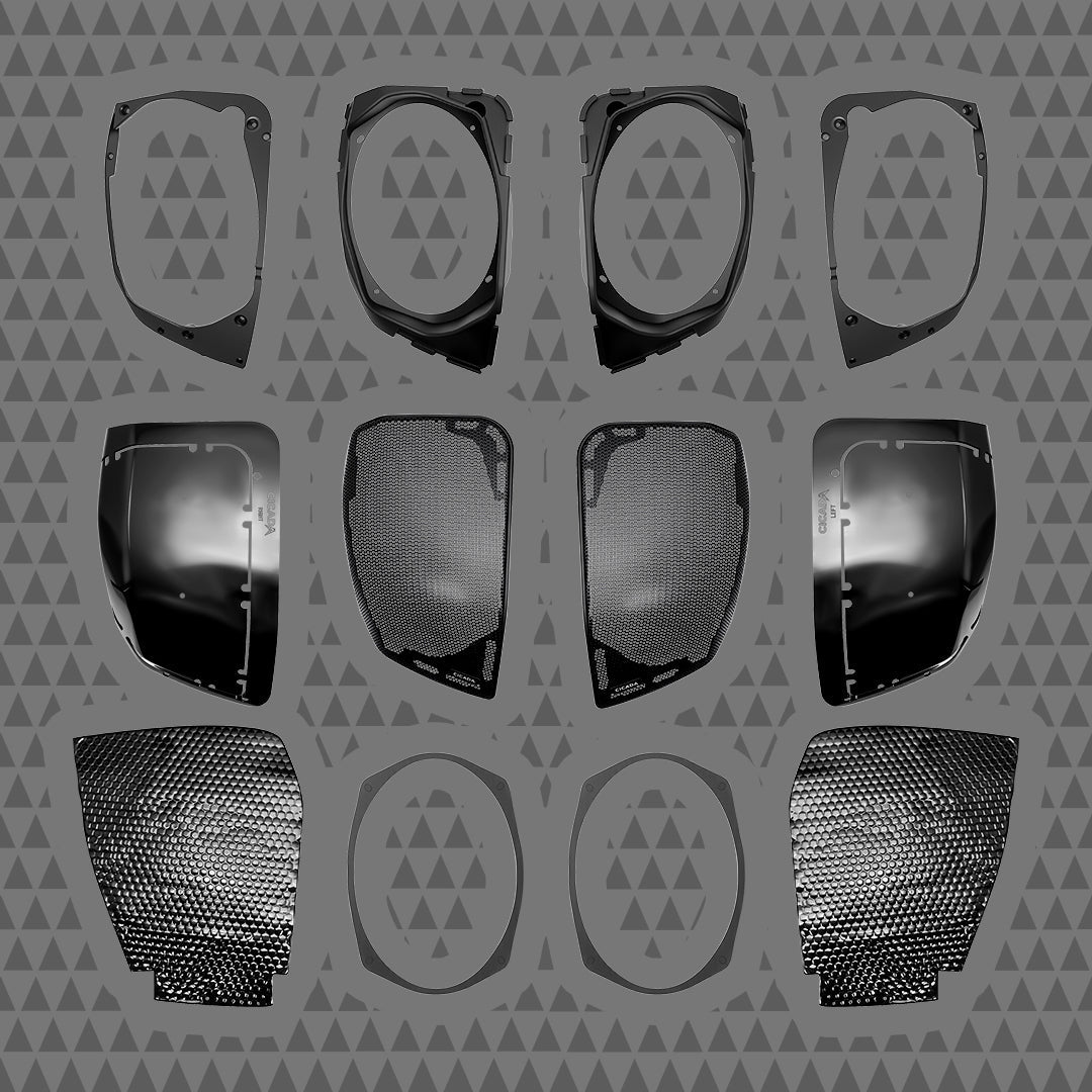 Cicada Audio 24CHDLID 2024+ Harley 6x9 saddlebag lid cut-in kit