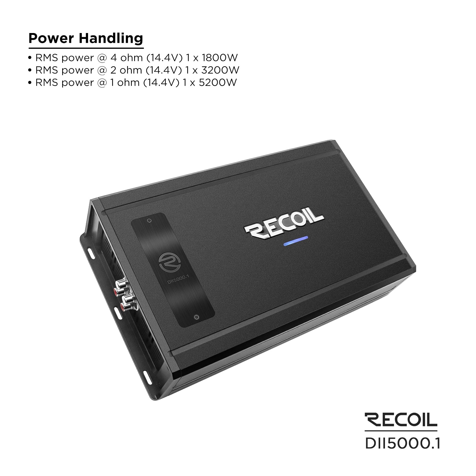 Recoil Audio DII5000.1 Amplifier product image at SMS Car Audio